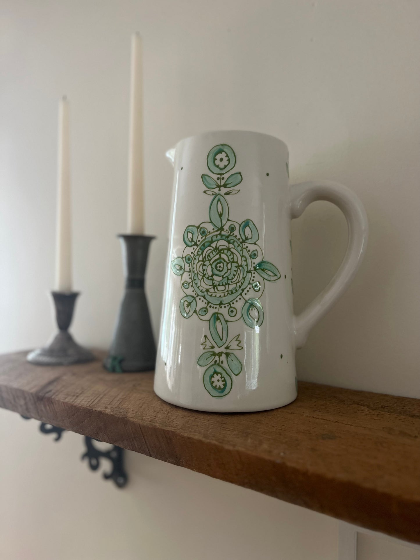 Pitcher/ large vase 10”