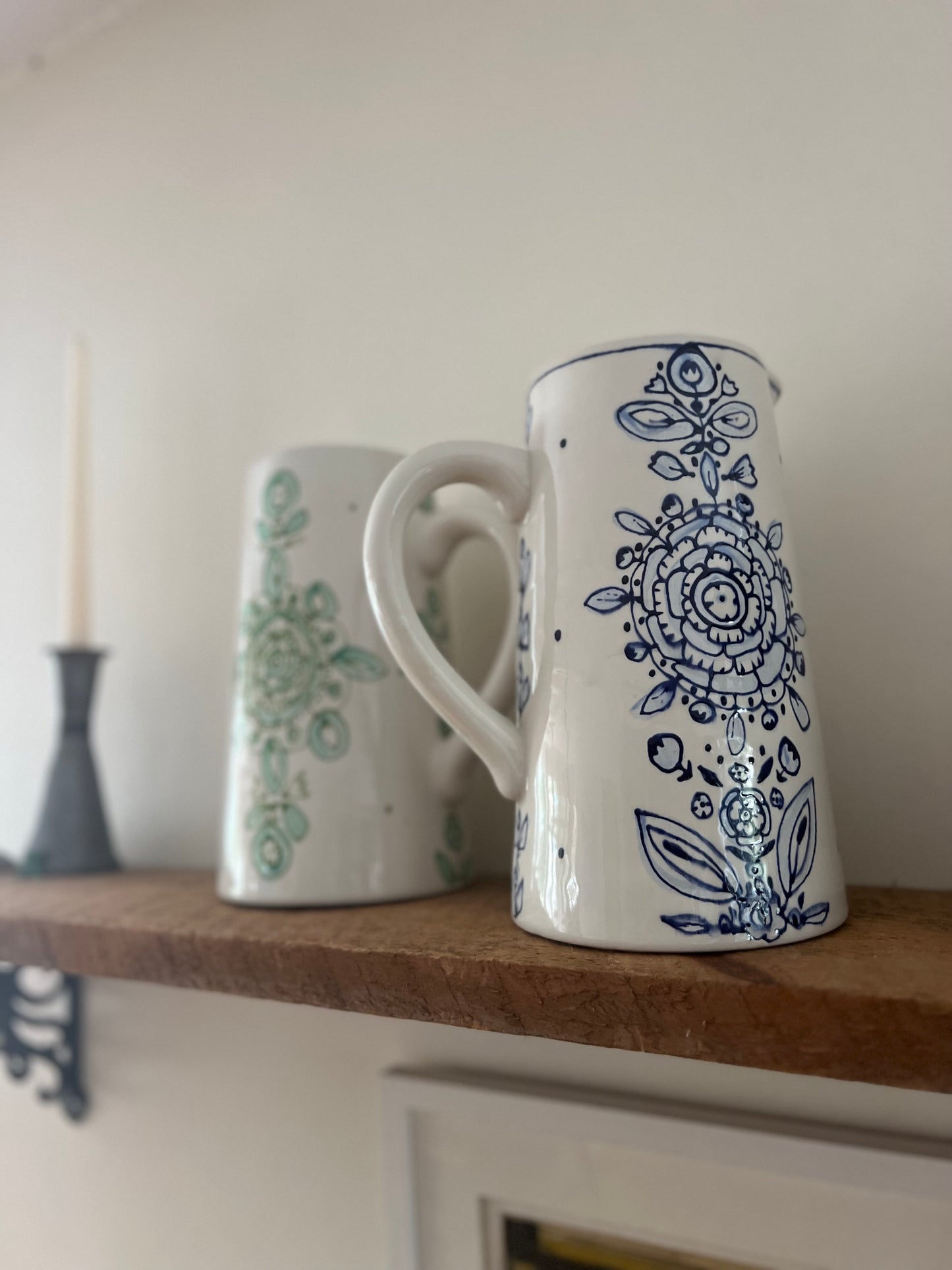 Pitcher/ large vase 10”