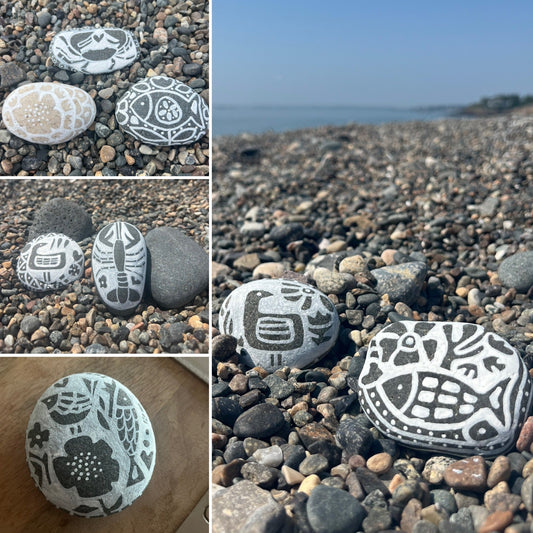 Painted Beach Stones